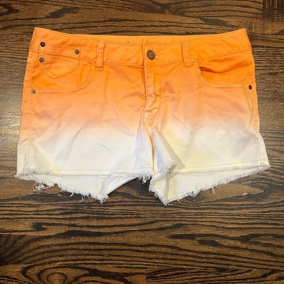 American Rag White Orange Ombré Shorts Juniors Size 11 Summer Beach Casual‎ - Picture 4 of 5